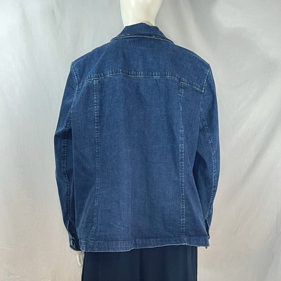 Denim Jacket With Beaded Trim | Jones New York - Picture 4 of 6